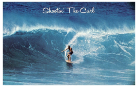 Shootin&#39; the Curl Surfing Blue Wave Hawaii Postcard - £5.49 GBP
