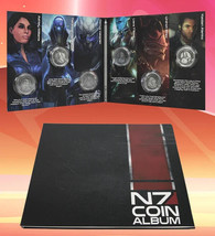 Mass Effect N7 Coin Album Figure Box Set Liara Garrus Kaidan Ashley Wrex... - $97.99