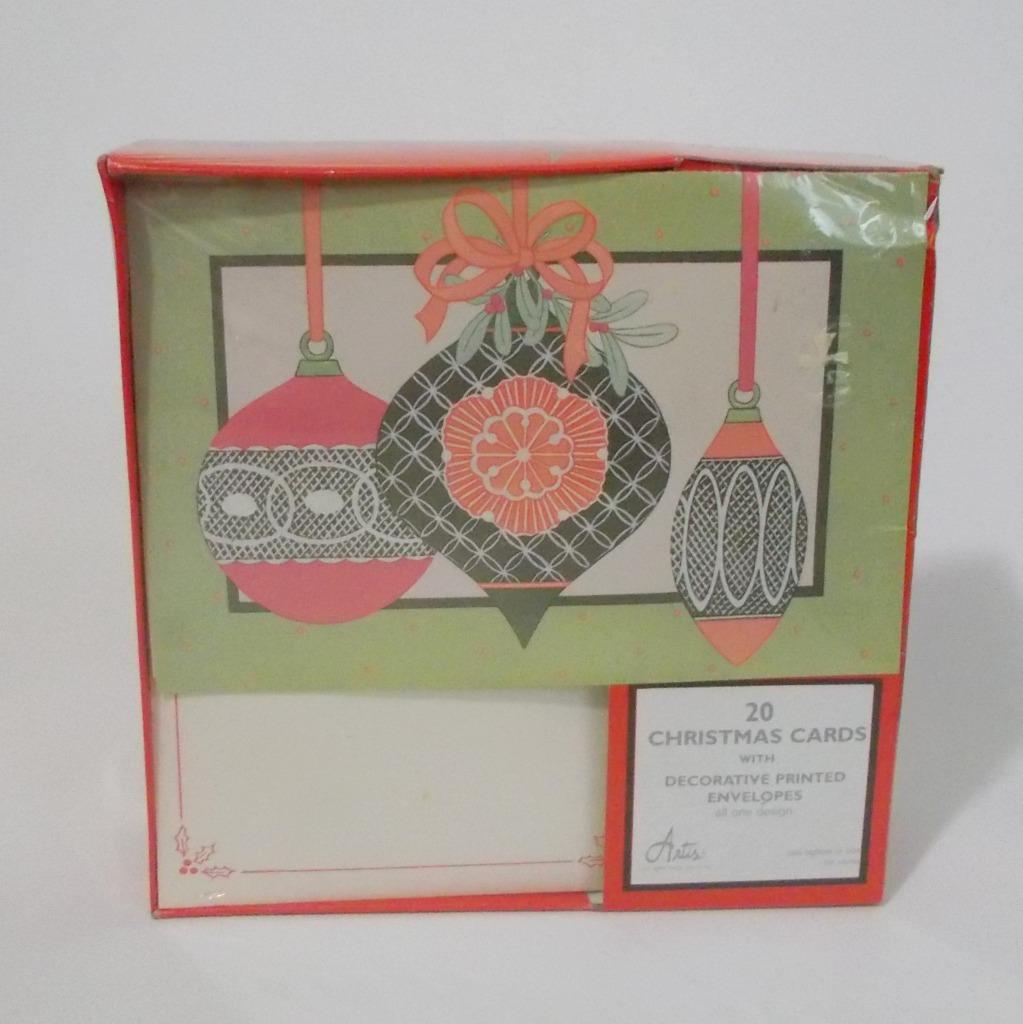 Primary image for Vintage Artis Boxed Christmas Cards Holiday Ornament Design New Old Stock