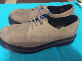 DR. MARTENS MILLED NUBUCK OXFORD - STYLE 1461 - MENS SIZE 9 - NICKEL / GRAY - $88.95