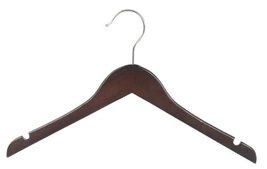 Only Hangers Junior Wood Top Hangers Walnut Finish Box of 100 - £104.42 GBP