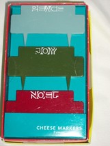 Set Cheese Markers Peace Joy Noel Christmas Dinner Party Holiday New Years - $11.99