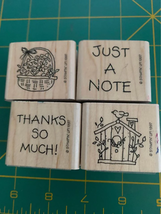 Stampin up Just A Note Mini Rubber Stamp Set - $5.07