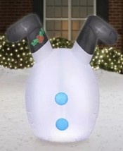 3.5’ Airflowz Snowman Legs Airblown Inflatable Christmas Decoration - £31.78 GBP