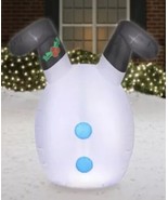 3.5’ Airflowz Snowman Legs Airblown Inflatable Christmas Decoration - £31.60 GBP