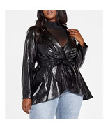 Viper Faux Leather Peplum Jacket - FTF LAB 007: Nzinga Imani Women size 4X - £35.56 GBP