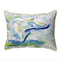 Betsy Drake Blue Whale Extra Large Zippered Pillow 20x24 - £62.05 GBP