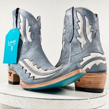 NEW Lane WALK THE LINE Blue Cowboy Boots Ladies 9 Western Snip Toe Short... - £154.28 GBP