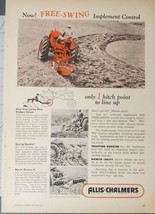 Allis Chalmers Free Swing Implement Control Magazine Advertisement 1952 - £13.23 GBP