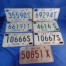 1980 1982 1983 1984 Indiana License Plates Lot of 7 Truck And Trailer - £29.42 GBP