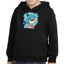 Cute Shark Toddler Pullover Hoodie - Graphic Sponge Fleece Hoodie - Cartoon Hood - £46.38 GBP