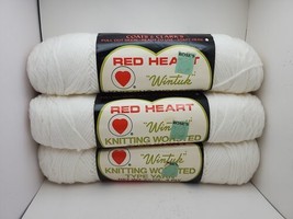 3 Skeins Red Heart Wintuk Worsted Yarn 100% Orlon Acrylic 4 PLY VTG USA ... - £7.63 GBP