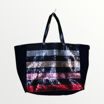 Victoria’s Secret Black Sequin Tote Weekender Bag - £16.07 GBP