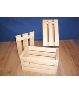 10&quot; wood crate, wooden crate with lid, wood gift crate, gift box with li... - $9.65