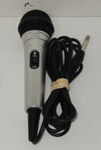 Microphone Long Cord Plug in On/Off Switch High Grade Low Noise 9" Silve... - $24.70