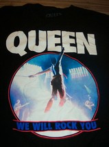 Queen We Will Rock You Band T-Shirt Mens Black Large - £15.73 GBP