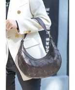 Leather luxury elegant woven shoulder bag - $78.05