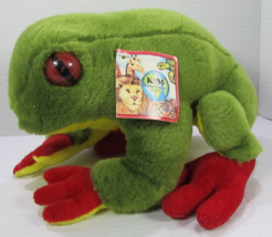 Vintage K&amp;M International Inc 1994 Red Eye Tree Frog Stuff Plush Toy 10”... - $18.70