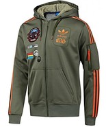 New Adidas Original Jacket StarWars Flock X Wind Track hoodie Green Olive O58904 - $149.99