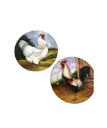 On the Farm Rooster Chicken Plates David Carter Brown for Sakura Vintage... - £36.77 GBP
