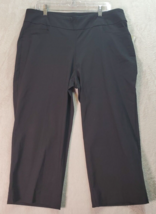 Napa Valley Capri Pants Womens Size 16 Black Rayon Pockets Elastic Waist Casual - £14.48 GBP
