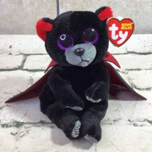 Ty Beanie Babies (Bellies) Bearla Plush Halloween Vampire Stuffed Animal - £7.83 GBP