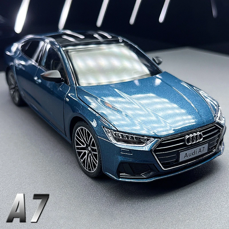 1:24 Audi A7 Alloy Car Model Wheel Steering Sound and Light - £18.40 GBP