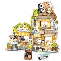 Mini Coffee House Building Blocks Set, Cafe Building Kits for Blocks 107... - $21.99