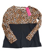 Lilly Pulitzer My Favorite Spot Leopard Chocolate Onyx Finn Top Girls NW... - $47.13 CAD