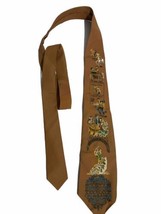 Vintage Graphic Art Print Spanish Spain Brown Men’s Tie Necktie - £14.93 GBP