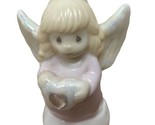 Precious Moments By Enesco Love Angel Pink Porcelain Figure - £8.34 GBP