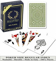DA VINCI Palermo Italian 100% Plastic Playing Cards, Single Deck Poker S... - $8.99