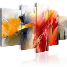 Tiptophomedecor Abstract Canvas Wall Art - Battlefield - Stretched &amp; Framed Read - £67.30 GBP+