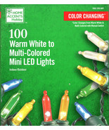 HOME ACCENTS HOLIDAY 1003 203 687 100CT COLOR CHANGING MINI LED 28&#39; - NEW - £22.27 GBP