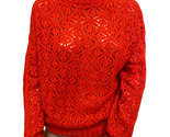 FOR LOVE &amp; LEMONS Womens Pullover Open Knit Spring Red Size S KHO19S903 - $82.42