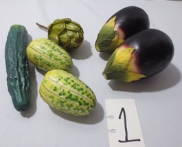 6 Realistic Artificial Imitation Faux Fake Food Replica Vegetables PROPS - £18.83 GBP
