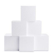 Silverlake Craft Foam Block - 6 Pack Of 5X5X5 Eps Polystyrene Cubes For Crafting - £36.64 GBP