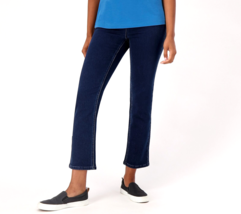 Isaac Mizrahi Divine Denim Tall Pull On Straight Jeans - Dark Indigo, Ta... - £25.60 GBP