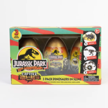 Jurassic Park 30th Anniversary Captivz Build &amp; Battle Slime Egg 3-Pack SEALED - £22.15 GBP