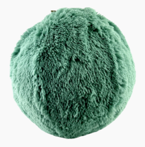 World Market Fashion Toss Pillow Round Shape Green Faux Fur - £19.35 GBP