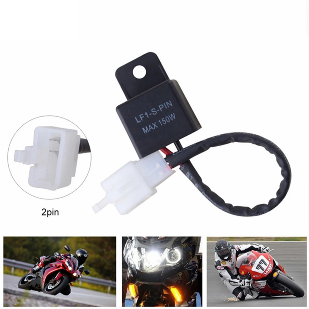 12A 2Pin Electronic LED Flasher Relay      Motorcycle Motorbike Turn Signal Bulb - £107.36 GBP