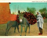 Vtg Postcard 1935 Taos New Mexico NM Street Scene in Taos New Mexico Don... - £8.69 GBP
