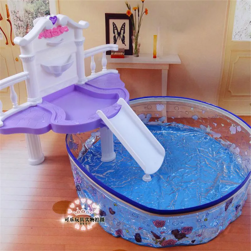 For Barbie Doll Furniture Accessories Toy Summer swimming pool Garden Play - £35.21 GBP