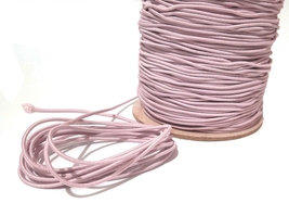 10yd Dusty Pink / Rose Mauve Elastic Thread Round Elastic Cord 1.8mm wid... - £7.06 GBP