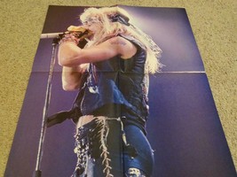 Bret Michaels Poison teen magazine poster clipping Rockline 4 page - $5.00
