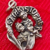 925 Sterling Silver St Christopher Charm Pendant Keychain Purse FOB New ... - $9.98