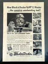 1957 Black & Decker Portable Electric Tools Heavy Duty Router Full Page Ad - £5.29 GBP