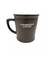 Starbucks Brown and white Coffee Mug / Tea Cup 2008 Large 16 oz - $19.21