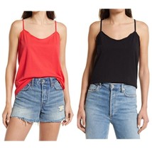 Treasure Bond Cami Tops Set of 2 Size S Red Black Cotton NWT - £14.74 GBP
