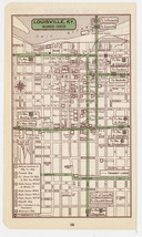 1951 Original Vintage Map Of Louisville Kentucky Downtown Business Center - £14.05 GBP